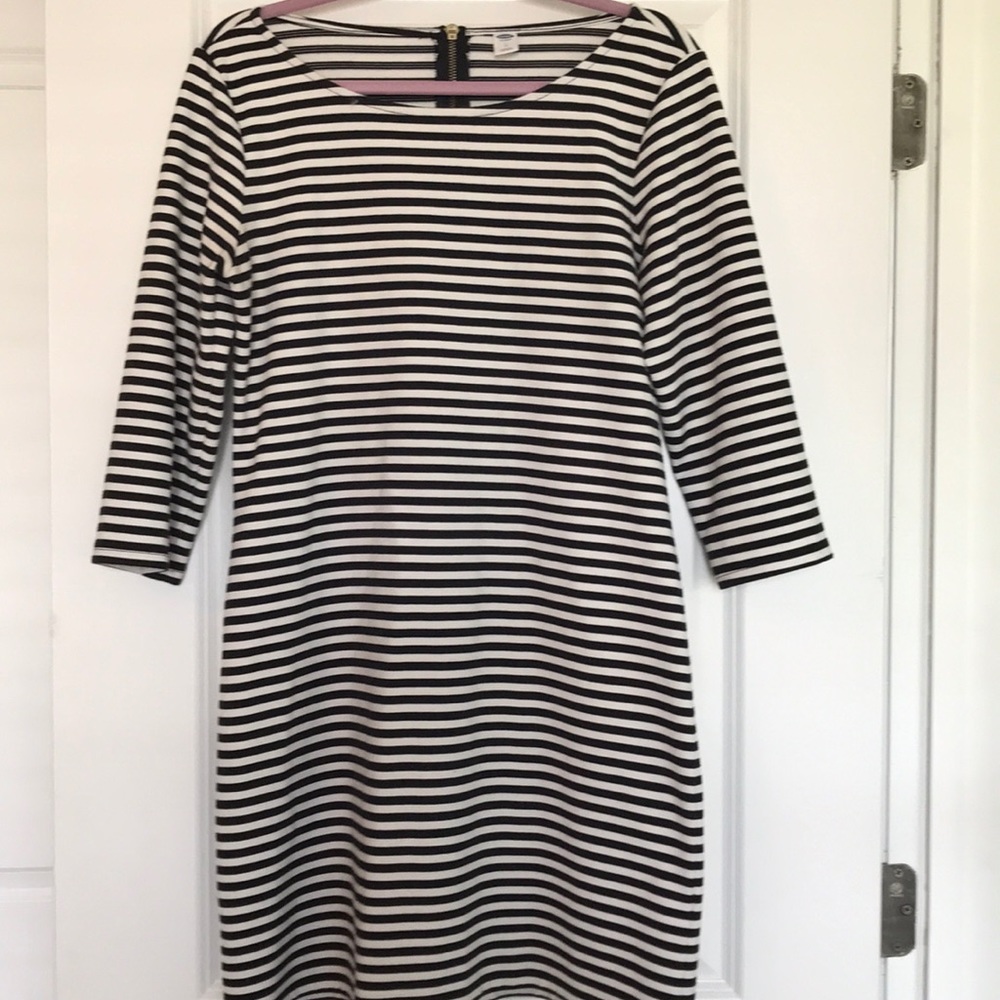 Old Navy Black and White Stripped Dress